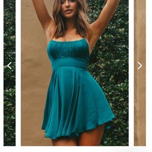 Selfie Leslie Forest Green Mini Dress